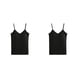 thumbnail image 2 of Qarigey Chaleco Camiseta sin mangas Sujetador incorporado Correa ajustable Camisones amigables con la piel Ropa Tops Camisa de fondo Buena Negro 2piezas, 2 of 6