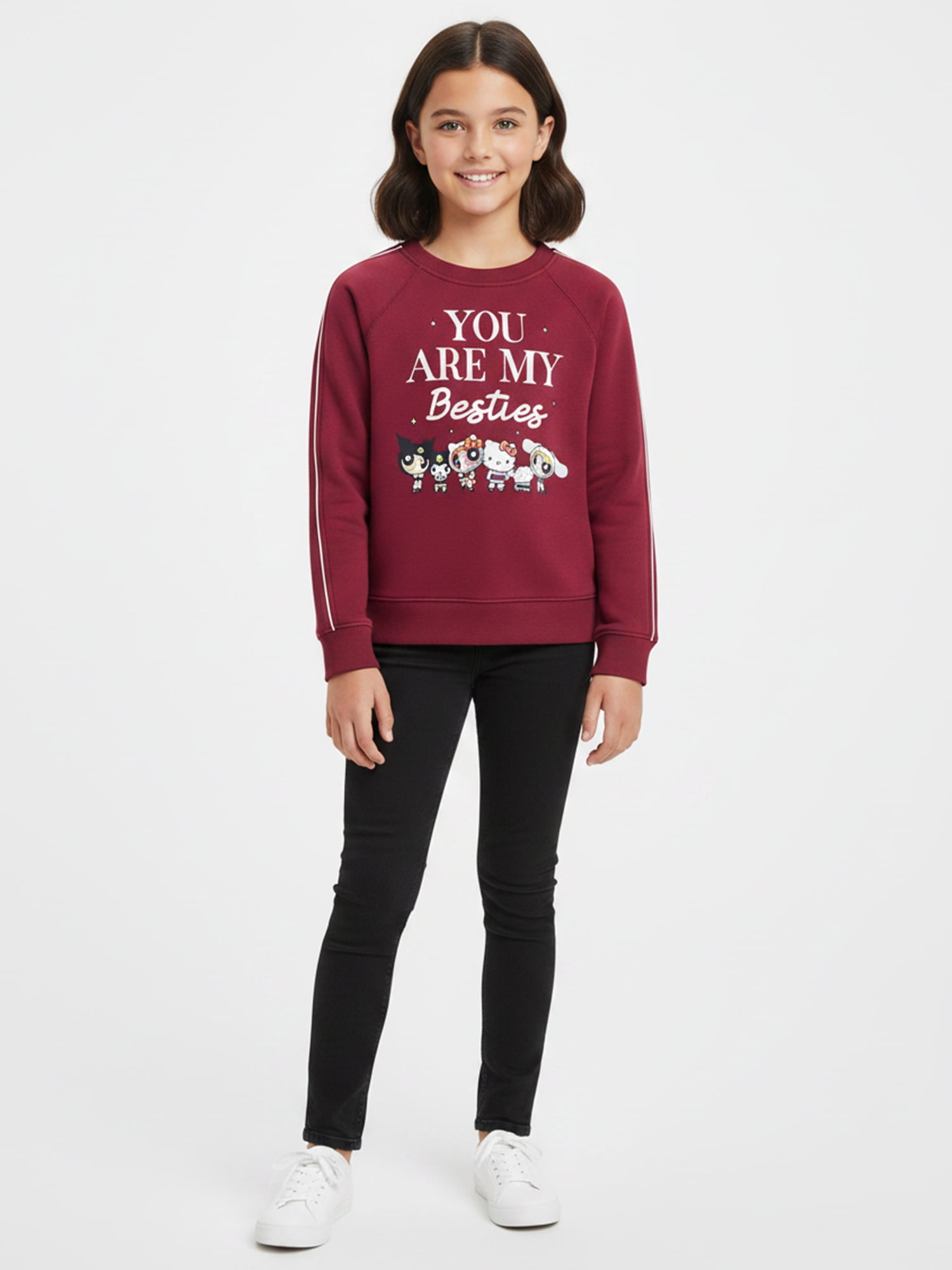 The Powerpuff Girls x Sanrio Girls Besties Graphic Sweatshirt, Sizes 4-16