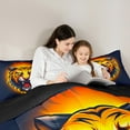 thumbnail image 5 of Homewish Tiger Animal 2pcs Bedding Comforter Set For Teens Boys Girls,Jungle Wildlife Twin Comforter Sets,Woodland Safari Breathable Bedding Set,Breathable Home Decor,Reversible, 5 of 8