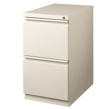 - 20-inch Deep Mobile Pedestal 2-Drawer File/File Full Width Pull, Light Gray