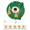 thumbnail image 6 of 13 Inch Round Placemats Set of 4, Green Christmas Tree Non Slip Heat Insulation PP Table Mats, Golden Xmas Tree Snowflake Winter Washable Place Mats for Kitchen Dining Party Table Decor, 6 of 7