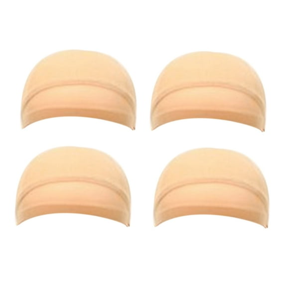 HD Wig Cap Stocking Cap Transparent Wig Cap Thin Nylon Cap Multifunctional Convenient Covers,Skin Color 4 Pcs