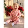 thumbnail image 4 of RUINIXCW Girls Christmas Outfits Long Sleeve Bow Snowflake Print Pullover Pants, 4 of 8