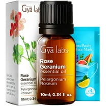 Gya Labs Rose Geranium Essential Oil for Skin, Natural Geranium Oil for Diffuser & Aromatherapy - 0.34 fl oz