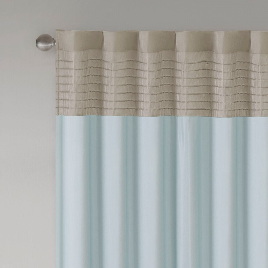 MAYEERTY 1 Pc Polyoni Pintuck Curtain Panel