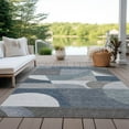 thumbnail image 6 of Addison Rugs Chantille Indoor/Outdoor Transitional Mid Century Gray Washable Rectangle Rug, 9' x 12', 6 of 6