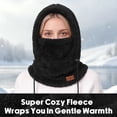 thumbnail image 3 of KOITHOT Winter Balaclava Hooded Ski Mask for Men Women, Windproof Warm Thermal Fuzzy Fleece Full Face Mask Neck Warmer, Adjustable Face Cover for Skiing Cycling Outdoor Activities, 3 of 6