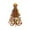 Gold, variant on Wooden Tabletop Christmas Tree with Christmas Tree Pendant - Artificial Christmas Tree for Family Table Center Party Decor, Gold Color