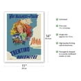 thumbnail image 2 of Trentino Italy - Dolomites Mountain Range - Your Holidays in Italy - Vintage Travel Poster by Filippo Romoli c.1949 - Fine Art Matte Paper Print (Unframed) 11x14in, 2 of 4