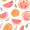 Citrus Slice, variant on Yayeee Foldable Storage Basket for Shelves with Handles Waterproof Cloth Bins, Citrus Slice