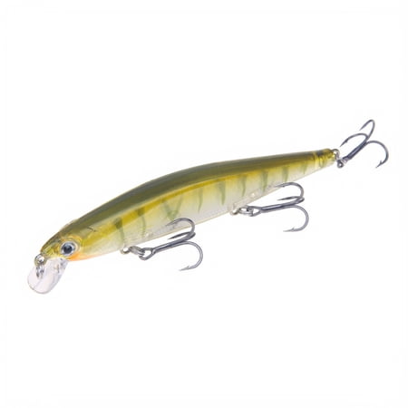 QLUEWX Sinking Minnow Fishing Lure 4.33in 12.9G Hard Artificial Bait with 3D Realistic Eyes Treble Hooks 15 Colors Lifelike Swimbait for Bass Trout Saltwater Freshwater Fishing