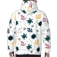 thumbnail image 3 of Bingfone Turtles And Corals Men's Drawstring Hoodie Long Sleeve Pocket Sweatshirts-Medium, 3 of 6