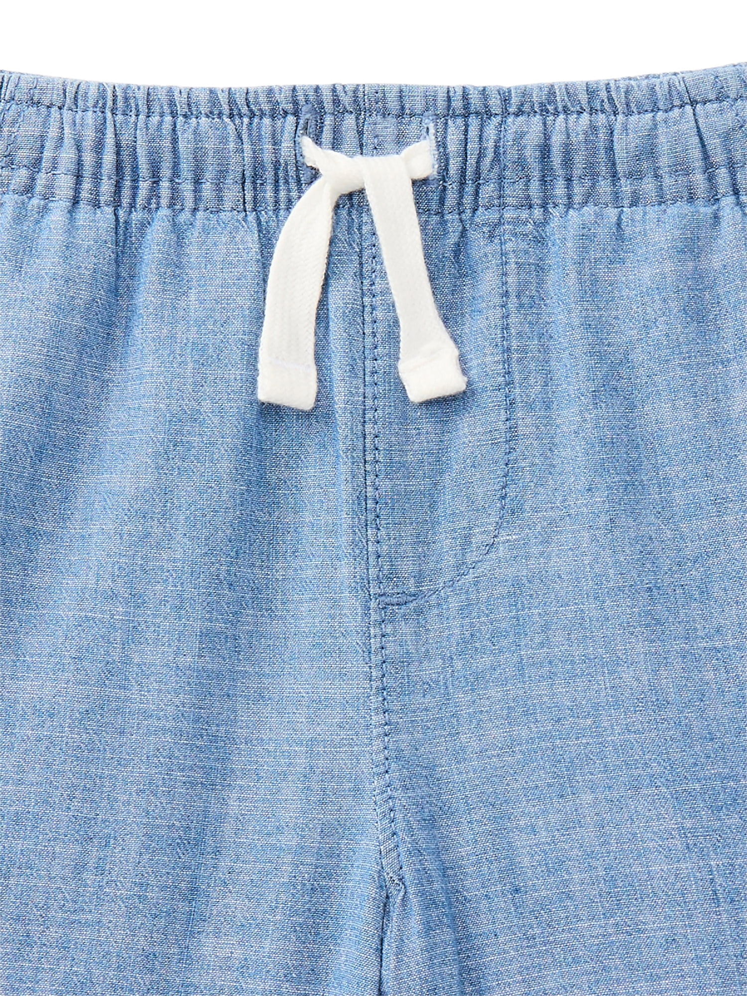 Wonder Nation Toddler Boys Cotton Chambray Twill Shorts, Sizes 18M-5T
