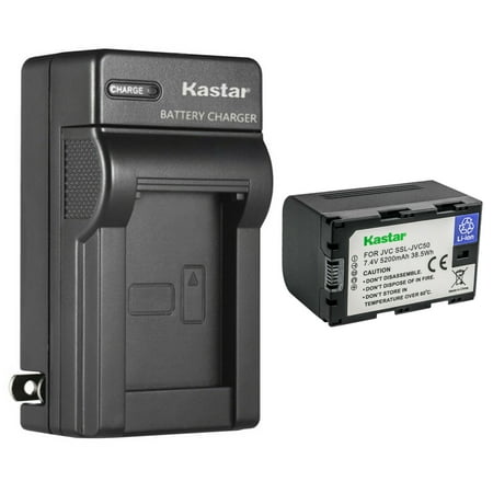 Kastar 1-Pack Battery and AC Wall Charger Replacement for JVC GY-HM600 GY-HM600E GY-HM600EC GY-HM620U GY-HM650 GY-HM650U GY-HM650SC GY-HM660U GY-HM660SC Cameras and DT-X Monitors