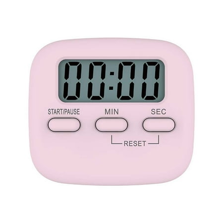 

Countdown Mechanical Study Stopwatch Cooking Timer Reminder Digital Timer Alarm Clock Kitchen Gadget PINK