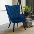 thumbnail image 5 of Luccalily Velvet Accent Sofa Chair, Modern Reading Chair Offer Armrest,Comfortable Backrest,Leisure Chair with Solid Wood Legs for Living Room Bedroom, 5 of 11