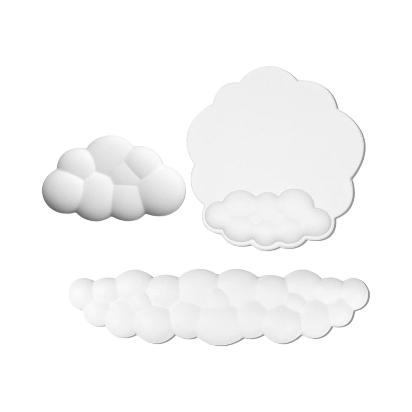 1PC Hand Rest + 1PC Wrist Rest + 1PC Keyboard Wrist Support Set, Cloud - Shaped Ergonomic Mouse Pad Desk Accessories, Comfortable Cushion for Office Home Gaming Typing