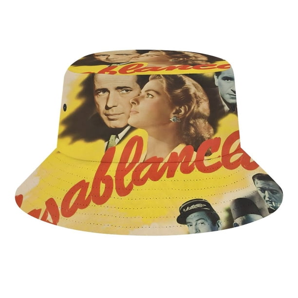 Casablanca Sombrero bucket para adultos, gorra de protección solar, sombrero de pescador plegable para viajes al aire libre, pesca y actividades de verano
