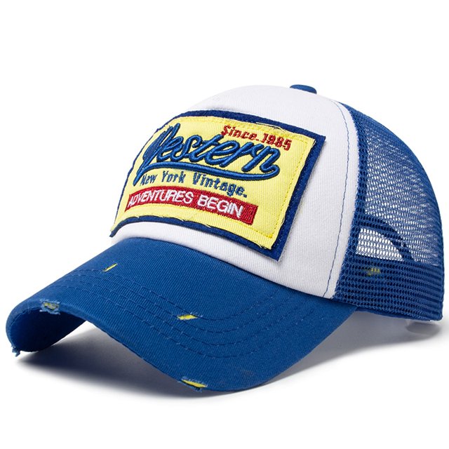 CNTANG-gorra de béisbol de malla de algodón con bordado de Nueva York para hombre y mujer, gorro informal de verano con visera, sombrero de camionero Unisex Fivean unisex