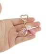 thumbnail image 4 of Unique Bargains 1 Pc Fashion Heart Buckle Strawberry Tassel Handbag Charms Bag Accessories Transparent Pink, 4 of 5