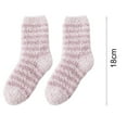 thumbnail image 6 of D-GROEE 1 Pair Womens Super Thick Striped Fuzzy Socks - Soft Warm Comfort Casual Crew Winter Socks, 6 of 8