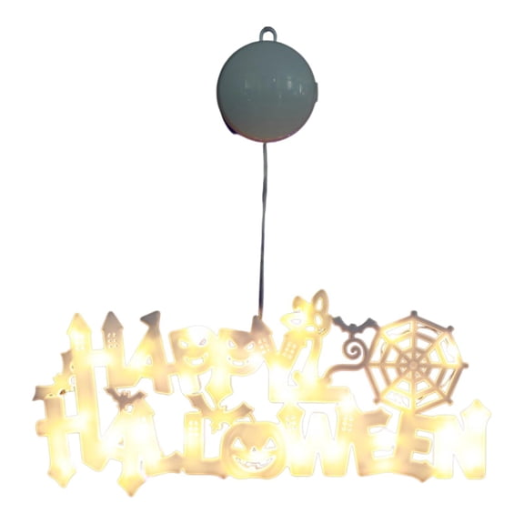 Happy Halloween Neon Sign LED Light Up Sign Wall Decor Steady Glow PP Material for Party Door Indoor Room