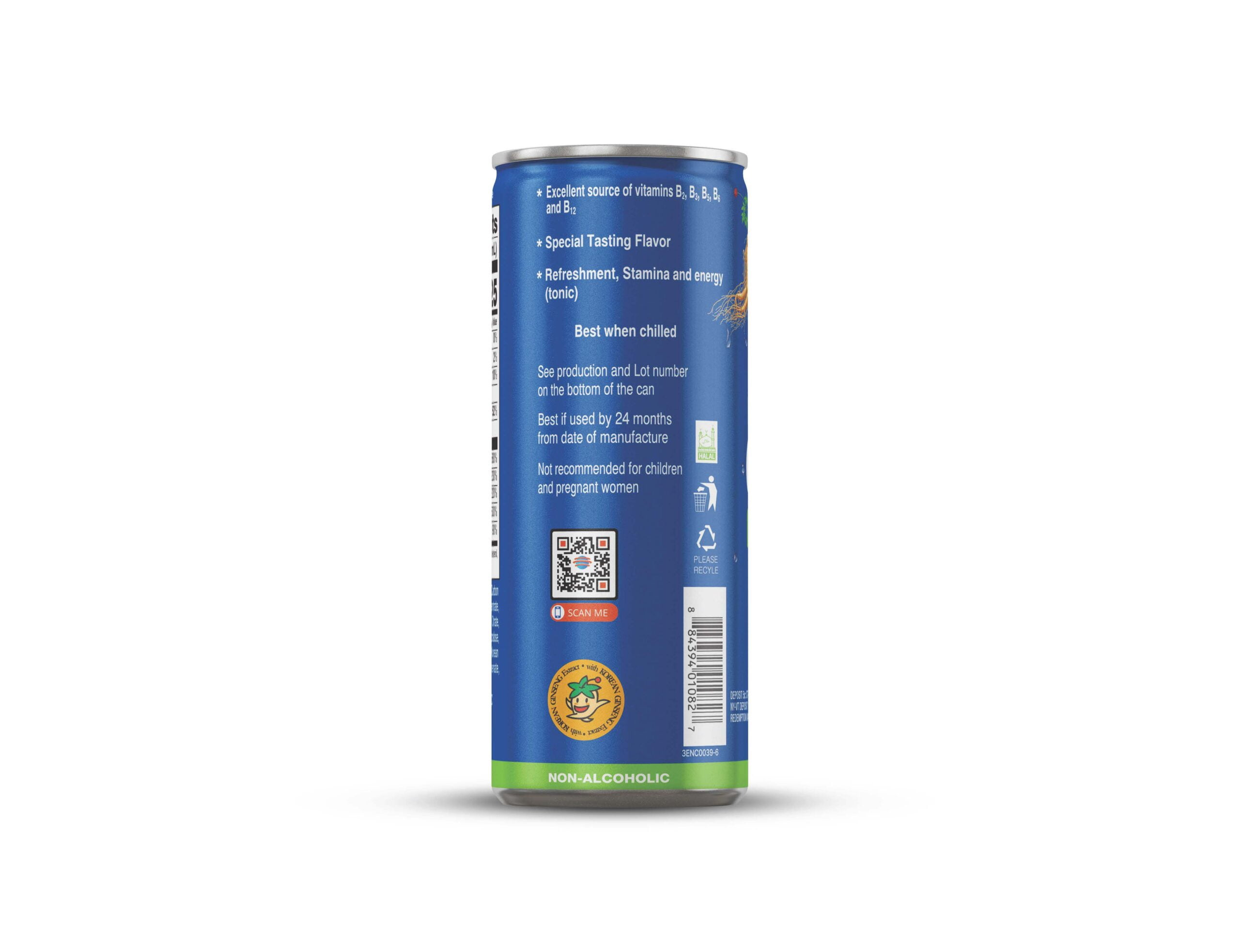 Haiwad Ginseng Energy Drink with Mango, Pear with Fruity Flavor, Fructose