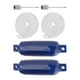 thumbnail image 1 of Protección de guardabarros para barcos, 4x16 pulgadas, accesorios para barcos, con 2 cuerdas paragolpes para barcos cuerda blanca kusrkot Defensa de barco, 1 of 8