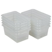 ECR4Kids Storage Bins with Scoop Front - Cubby Compatible - 10-Pack Clear
