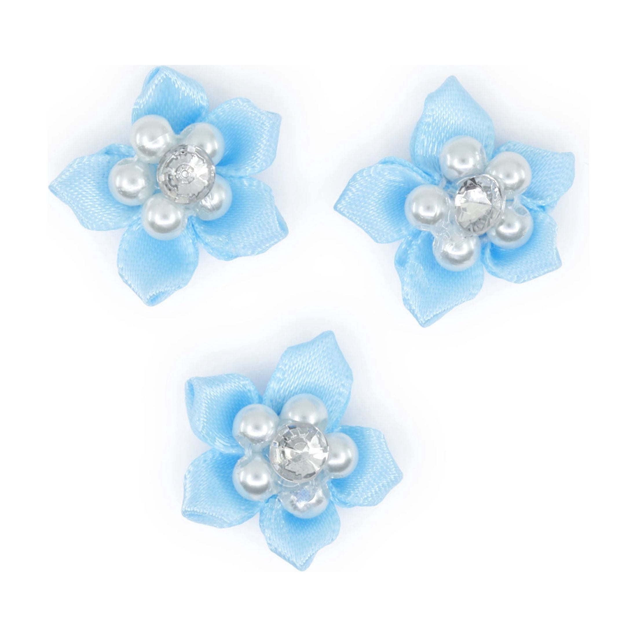 Hello Hobby Accessory Sheer Flowers, Light Blue, 6 piece