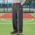 thumbnail image 1 of Pantalones de chándal para hombre con bolsillos Joggers deportivos Atlético Correr Pantalones de casuales Corte Pierna recta Parte inferi , Gris S, 1 of 8