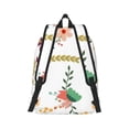 thumbnail image 3 of Daiia Pretty Floral With Leaves Vintage Canvas Backpack for Men and Women ,Hiking Backpack,Travel Laptop Bag for School,Large Capacity Backpack, 3 of 8