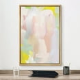 thumbnail image 2 of IDEA4WALL Framed Canvas Print Pastel Pink, Yellow & Green Paint Strokes Abstract Shape Wall Art Modern Artwork Decor Bohemian Colorful Chic for Living Room, Bedroom - Natural 16"x24", 2 of 5