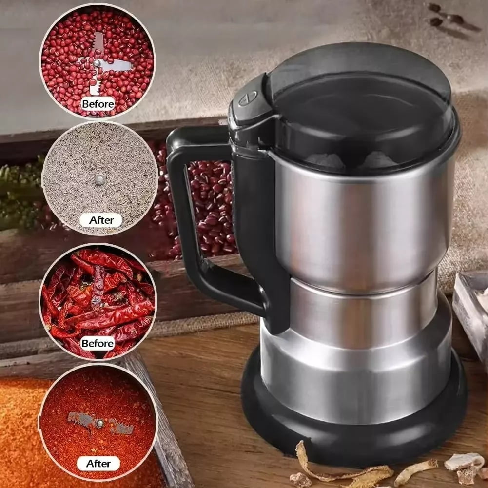 300W Electric Coffee Bean Grinder - Nut, Herb, Spice Crusher & Blender with Stainless Steel Blades, BPA-Free, Large Capacity, Easy to Clean for Kitchen & Home Use