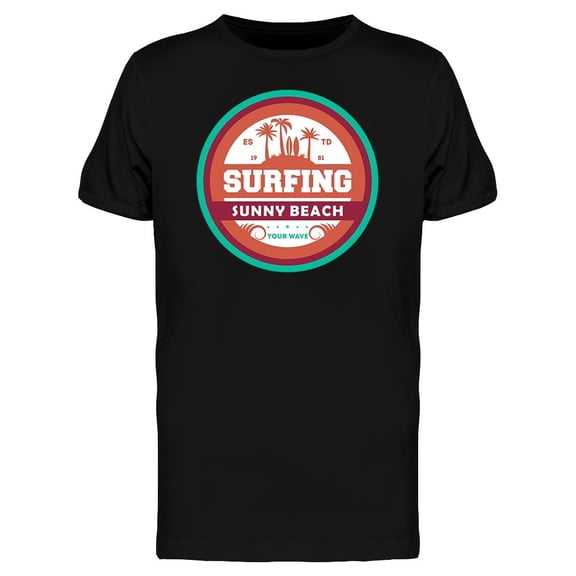 Surfing Sunny Beach Tee Men's -Image by Shutterstock