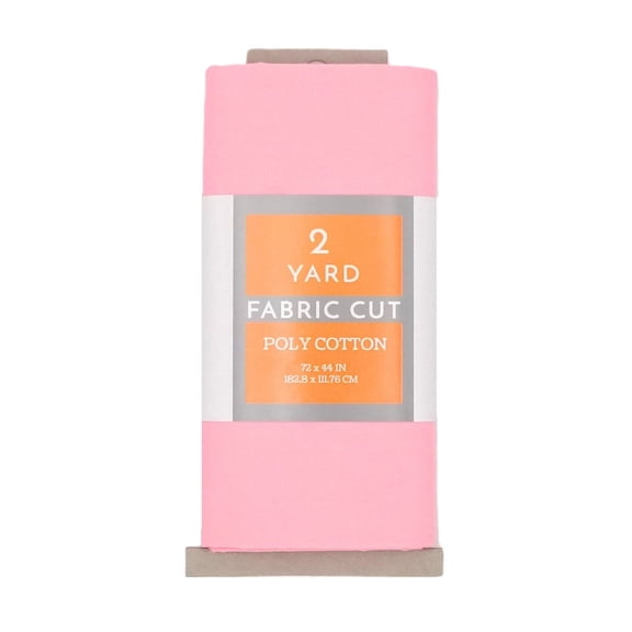Shason Textile 2 Yard Cut Poly Cotton Fabric, Pink, 44" Wide for Craft & Quilting Projects