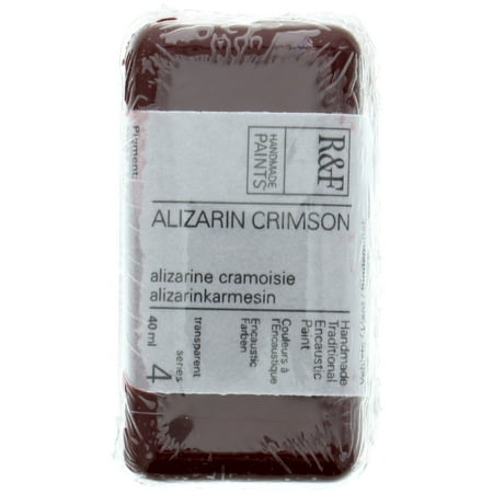 UPC: 0836943000452 | R&F Handmade Paints Encaustic Paint Cake  40ml  Alizarin Crimson