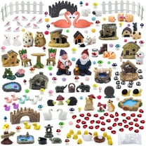 Tardigrade 200 Pcs Fairy Garden Accessories, Fairy Tiny House Miniature Figurines Outdoor