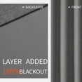 thumbnail image 3 of Juego de cortinas Joydeco, gris oscuro, negro, 213 cm de largo, 2 paneles, 3 of 8