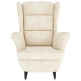 thumbnail image 3 of vidaXL Armchair Cream White Velvet, 3 of 6