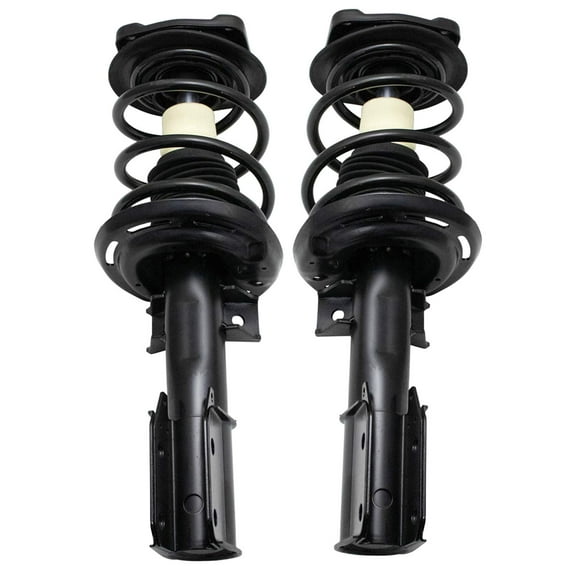 TRQ Front Loaded Strut Spring Assembly Driver Passenger Pair for W204 4matic AWD SCA64705