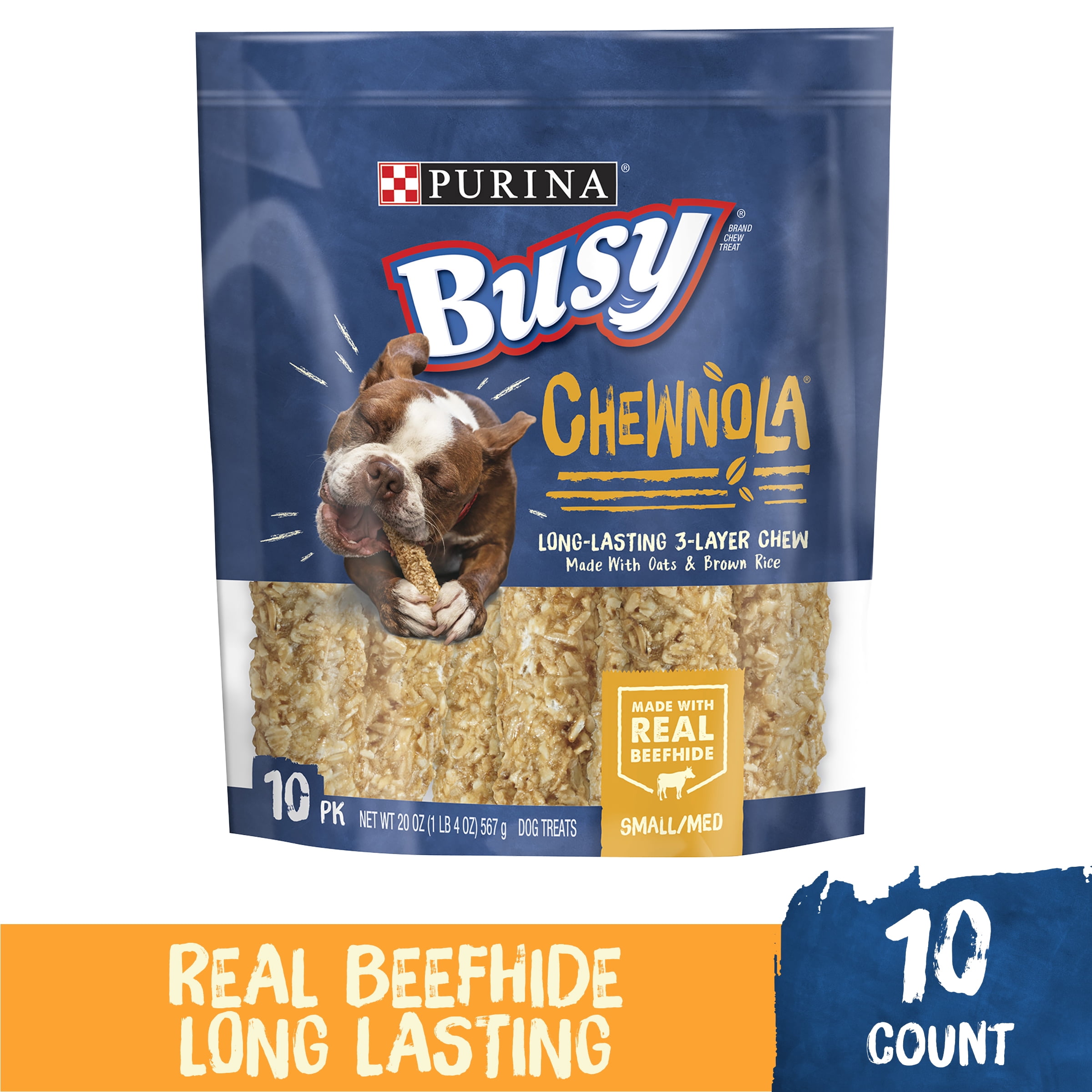 Photo 1 of Busy Bone Chewnola Triple Reward Small/Medium Dog Treats, 10 count