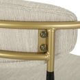 thumbnail image 5 of Noble House Boise Fabric and Metal 30 Inch Barstools, Set of 2, Beige, Black, and Gold, 5 of 10
