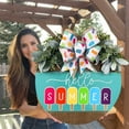 thumbnail image 4 of Summer Door Hanger Welcome Door Sign Summer Door Hanger Round Front Door Wreath Front Door Farmhouse With Wreath Bow Spring Wreaths For Front Door Outside Hanger Decor, 4 of 9