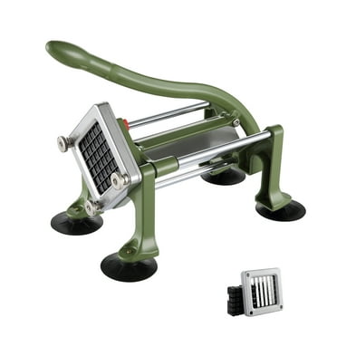 KFFKFF Potato Dicer, French Fry Maker with 1/2-Inch Durable Steel Blade, Hand-Operated Vegetable Chopper Equipped with Suction Cups, Ideal for Potatoes, French Fries, Cucumbers, Carrots and More