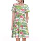 thumbnail image 1 of Easygdp Tropical Flamingo para Vestido Transpirable de Mujer, Vestido Suelto de Manga Corta con Pliegues y Bolsillos para el Verano, 1 of 6