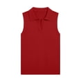 thumbnail image 4 of PNTUTB Fashion Tank Top for Women Sleeveless Top Casual Shirt Collar Solid-Color Minimalist Workwear Style Slim Breathable Comfortable Tank Tops, 4 of 6