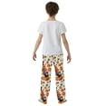 thumbnail image 5 of FORMRS Kids Pajama Pants with Pockets Size 11-12Y Boys Lounge Sleep Bottoms, Beige Halloween Cat Pattern, 5 of 8