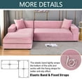 thumbnail image 5 of Stretch Sectional Couch Covers Velvet, L-Shaped Sofa Covers Velvet 2 Piece Soft Furniture Protector with Elastic Bottom for Dogs Cats -Light blue-4-seater + 4-Seater, 5 of 8