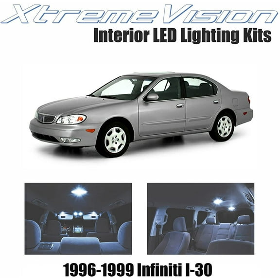 Xtremevision Interior LED for Infiniti I-30 1996-1999 4 Pieces Cool White Interior LED Kit Installation Tool